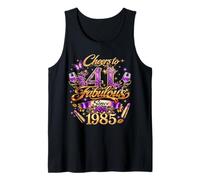 Cheers To 41 Years Old Wedding Anniversary 41st Birthday Camiseta sin Mangas