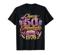 Cheers To 50 Years Old Wedding Anniversary 50th Birthday Camiseta