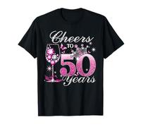 Cheers To 50 Years Old Wedding Anniversary 50th Birthday Camiseta