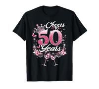 Cheers To 50 Years Old Wedding Anniversary 50th Birthday Camiseta