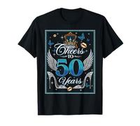 Cheers To 50 Years Old Wedding Anniversary 50th Birthday Camiseta
