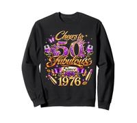 Cheers To 50 Years Old Wedding Anniversary 50th Birthday Sudadera