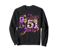 Cheers To 51 Years Old Wedding Anniversary 51st Birthday Sudadera