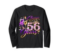 Cheers To 56 Years Old Wedding Anniversary 56th Birthday Manga Larga