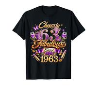 Cheers To 63 Years Old Wedding Anniversary 63rd Birthday Camiseta