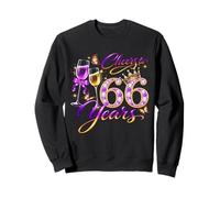 Cheers To 66 Years Old Wedding Anniversary 66th Birthday Sudadera