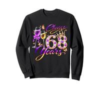 Cheers To 68 Years Old Wedding Anniversary 68th Birthday Sudadera
