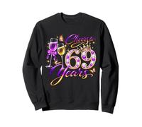Cheers To 69 Years Old Wedding Anniversary 69th Birthday Sudadera