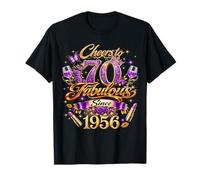 Cheers To 70 Years Old Wedding Anniversary 70th Birthday Camiseta