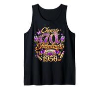 Cheers To 70 Years Old Wedding Anniversary 70th Birthday Camiseta sin Mangas