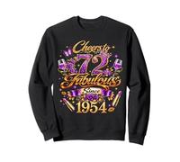 Cheers To 72 Years Old Wedding Anniversary 72nd Birthday Sudadera