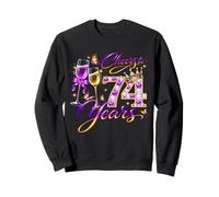 Cheers To 74 Years Old Wedding Anniversary 74th Birthday Sudadera