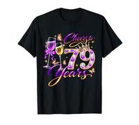 Cheers To 79 Years Old Wedding Anniversary 79th Birthday Camiseta