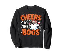 Cheers To The Boos Divertido Fantasma de Halloween Sudadera