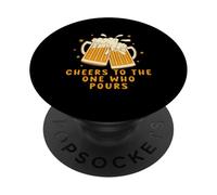Cheers to The One Who Pours tee Camarero, Regalo Divertido PopSockets PopGrip Adhesivo