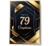 Cheerset Postal de Feliz Cumpleaños para Hombre o Mujer - Grande A4 21x30 cm con Mucho Espacio para Escribir - Incluye sobre (79 Años)
