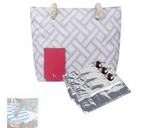 Cheershub Drink Bag, Wine Cooler Bag for Travel, Pour up Anywhere Sip Sack, Portable Insulated Coolers Bags for Beach, Drink Purse of Spout Dispenser Cleaner (Gray+3 Liner)