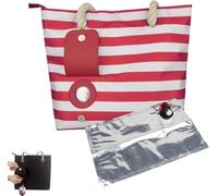 Cheershub Drink Bag, Wine Cooler Bag for Travel, Pour up Anywhere Sip Sack, Portable Insulated Coolers Bags for Beach, Drink Purse of Spout Dispenser Cleaner (Red+ 1 Liner)
