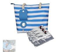 Cheershub Drink Bag, Wine Cooler Bag for Travel, Pour up Anywhere Sip Sack, Portable Insulated Coolers Bags for Beach, Drink Purse of Spout Dispenser Cleaner (Blue+3 Liner)