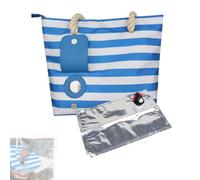 Cheershub Drink Bag, Wine Cooler Bag for Travel, Pour up Anywhere Sip Sack, Portable Insulated Coolers Bags for Beach, Drink Purse of Spout Dispenser Cleaner (Blue+1 Liner)