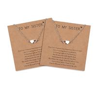 CheersLife 2/3/4/5/6 Collares de Amistad Collares de Hermanas Mejor Amiga BFF Collar de Corazón de Larga Distancia Collar de Tribu de Triángulo Regalo de Joyería para Mujeres Niñas Hijas Navidad