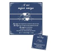 CheersLife 2 Regalo Amiga Cumpleaños,Regalo Original Amiga,Regalos Invisible,Navidad San Valentin Graduación Regalos para Mujer Niña Pulsera Amor