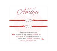 CheersLife 2 Regalo Amiga Cumpleaños,Regalo Original Amiga,Regalos Invisible,Navidad San Valentin Graduación Regalos para Mujer Niña Pulsera Amor Hilo Rojo