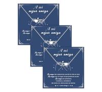 CheersLife 3 Regalo Amiga Cumpleaños,Regalo Original Amiga,Regalos Invisible,Navidad San Valentin Graduación Regalos para Mujer Niña Collar