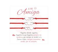 CheersLife 3 Regalo Amiga Cumpleaños,Regalo Original Amiga,Regalos Invisible,Navidad San Valentin Graduación Regalos para Mujer Niña Pulsera Amor Hilo Rojo