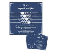 CheersLife 4 Regalo Amiga Cumpleaños,Regalo Original Amiga,Regalos Invisible,Navidad San Valentin Graduación Regalos para Mujer Niña Pulsera Amor