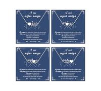 CheersLife 4 Regalo Amiga Cumpleaños,Regalo Original Amiga,Regalos Invisible,Navidad San Valentin Graduación Regalos para Mujer Niña Collar