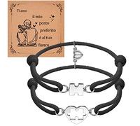 CheersLife IT,Pulsera negra para parejas