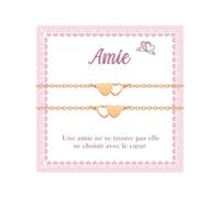 CheersLife Juego de 2 Pulseras para Corazón Hueco Madre Hija Regalo Madre Hija Pulseras Conjunto Mamá Y Yo Deseo Pulsera Madre Hija IT