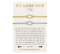 CheersLife Pulseras para parejas, regalos para parejas, cumpleaños, San valentín, amistad entre hermanas navideñas DE3