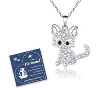 CheersLife Regalos de Hermana Collar de Gato Regalo Para Mi Hermana Hermanas Joyería Colgante Niña Collares de Mejores Amigas Regalos para Mujeres Amantes de Los Gatos Joyería Animal