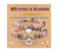 CheersLife Regalos de vuelta al cole, Mamá y yo de vuelta al cole, Pulsera Madre Hija Primer Día de Cole para Mamá e Hijo Niñas Niños IT