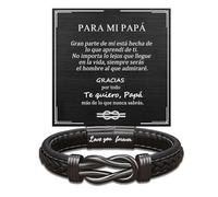CheersLife Regalos Día Del Padre: Pulsera Personalizada Hombre - Nudos Infinitos 'Te Amo Para Siempre'