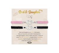 CheersLife Regalos para madre/papá/hijo/hija. Pulseras a juego | Pulseras para papá, hija, mamá, hijo, papá, mamá y yo, regalos para cumpleaños, boda, Navidad, día del padre, día de la madre