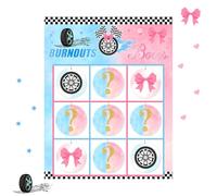 Cheerupp Burnout or Bows - Juego de mesa de revelación de género Tic Tac Toe, ruedas de revelación de género, ideas de revelación de género, juegos X y O Noughts and Crosses, juego de adivinación para