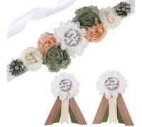 Cheerupp Kit de banda de maternidad con diseño de dinosaurio bohemio, safari, selva, animal, baby shower, cinturón para el vientre y mamá para ser papá, para ser papá, para anunciar el embarazo