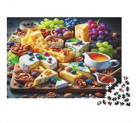 Cheese Board Puzzle 1000 Piezas Recycled Gourmet Food Puzzles para Niños Juego Padre-Hijo Props Developing Niños‘s Intelligence Educational 52x38cm/1000pcs
