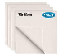 Cheese Cloth 4 Piezas, 70 x 70 cm Tela Filtrante Reutilizable Paño Algodón Colador de Tela Ultrafina Lavable para Hacer Queso, para Colar Leche de Nuez Yogurt Vino Jugo