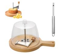 Cheese Curler Wheel with Lid & Handle, Stainless Steel Flower Maker Slicer, For Cheese Wheel Or Chocolate Chocolate (Standard Model, With Cover)