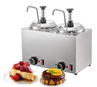 Cheese Dispenser With Heated Pump,Electric Food Sauce Warmer Heater,Commercial Hot Fudge Warmer,Temperature Control 30℃-110℃,For Hot Fudge Cheese Caramel, LJJY-KK