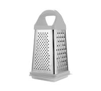 Cheese Grater - 4 Sided Stainless Steel Kitchen Box Grater with Storage Base, Vegetable Slicer and Shredder Tool, Fine Medium Coarse Grating and Slicing Kitchen Gadget, Multi Purpose Hand Graters