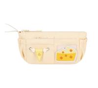 Cheese Pencil Pouch Zipper Pencil Case Portable Pencil Bag Pencil Case With Zipper Cute Pencil Pouch Pencil Case For School Pouch for School Pouch For Pen And Pencils Eraser Storage Pouch Brush Pen