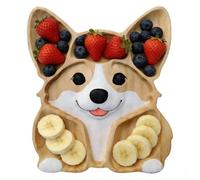 Cheese Serving Board Dog Themed Multi-Compartment Platter, Embutidos y postre Serving Tray with Elegant Design, Kitchen Home Table Accessory for Entertaining and Parties