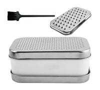 Cheese Shredder - Stainless Steel Manual Grater | Manual Cheese Grater With Container And Cleaning Brush, Stainless Steel Shredder, Vegetables And Fruits, Perfect For Meal Prep At Home Or Restaurant