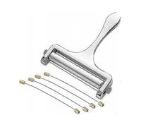 Cheese Slicer, Adjustable Thickness Heavy Duty Stainless Steel Cheese Slicers with Wire for Soft Semi-hard Cheeses - 4 Replacement Stainless Steel C