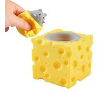 Cheese Squeeze Toy, Animal Shape Stress Reliever, Soft PU Deformation Squeeze Gadget, Funny Party Joke Toy Anti Stress Relief Hand Grip, Classroom Office Commuting School Present Use